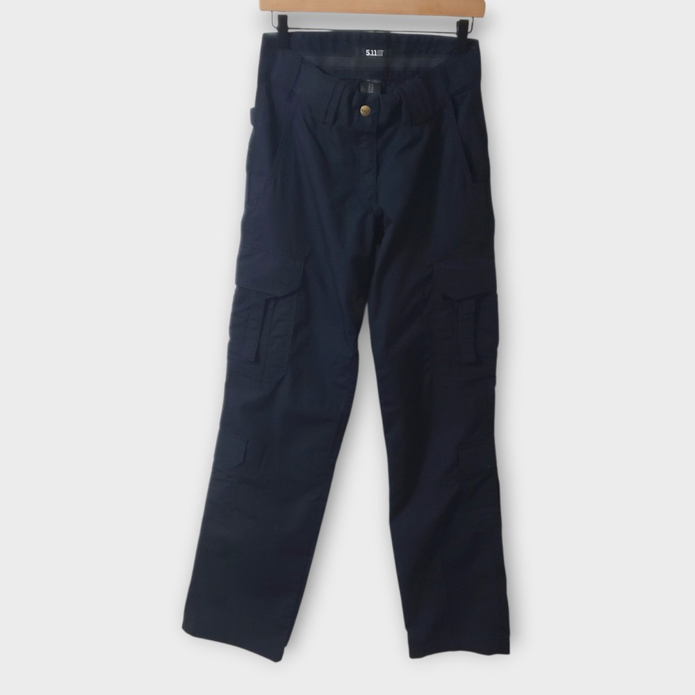 5.11 Tactical Womens Taclite EMS Cargo Pants Navy Blye Size 6 Long Ripstop 64369